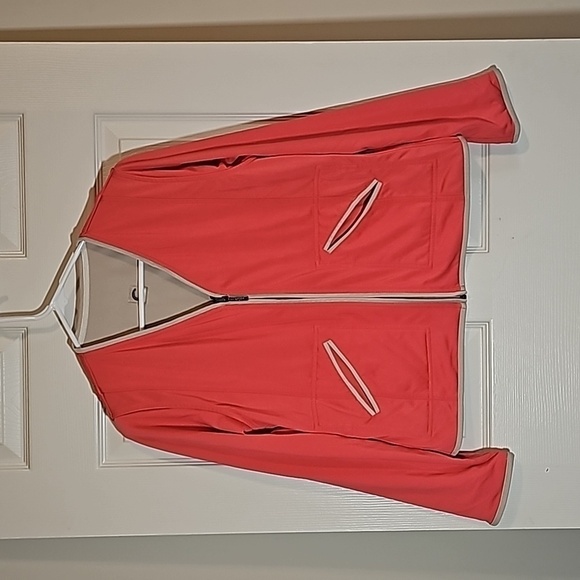 Connoisseur Equestrian Collection Pink Cream Full Zip Reversible Jacket Size XS - Picture 1 of 5
